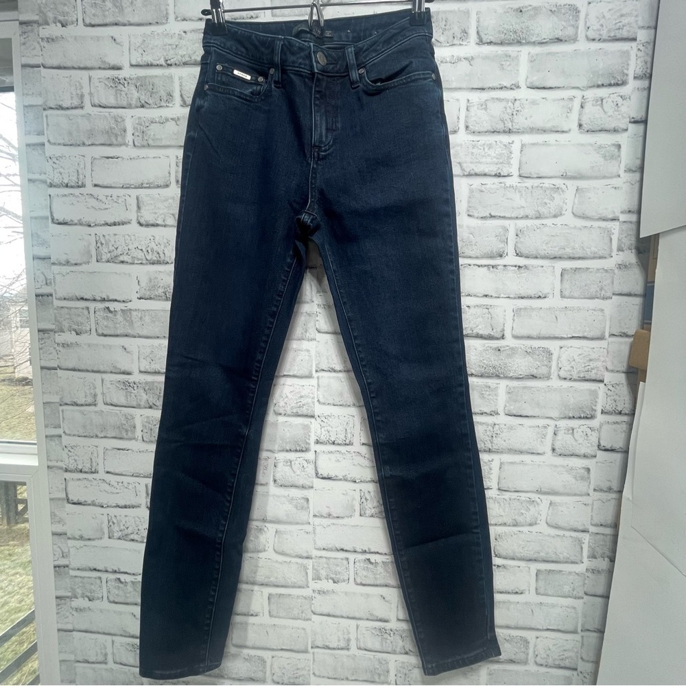Prana Sienna Dark Blue Stretch Denim Organic Cotton Blend Jeans 4/27